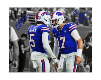 Josh Allen Joshua Palmer Signed Photo Print Autograph Wall Art