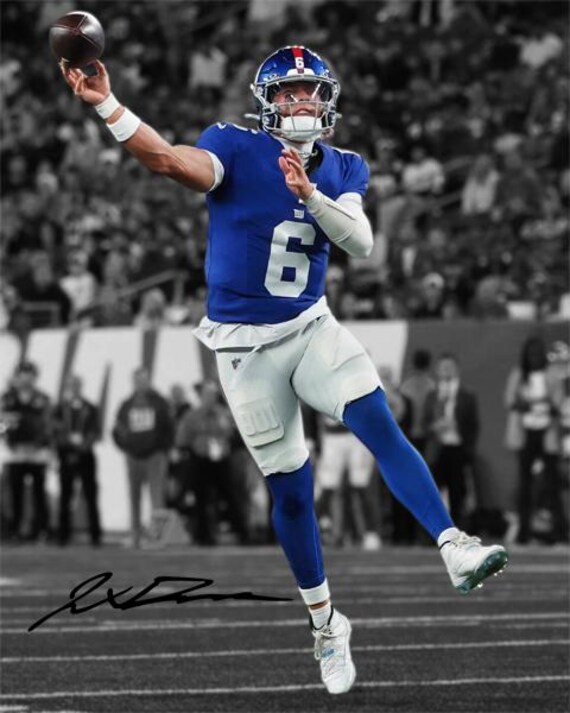 Jaxson Dart New York Giants Signed Photo Autograph Print Poster