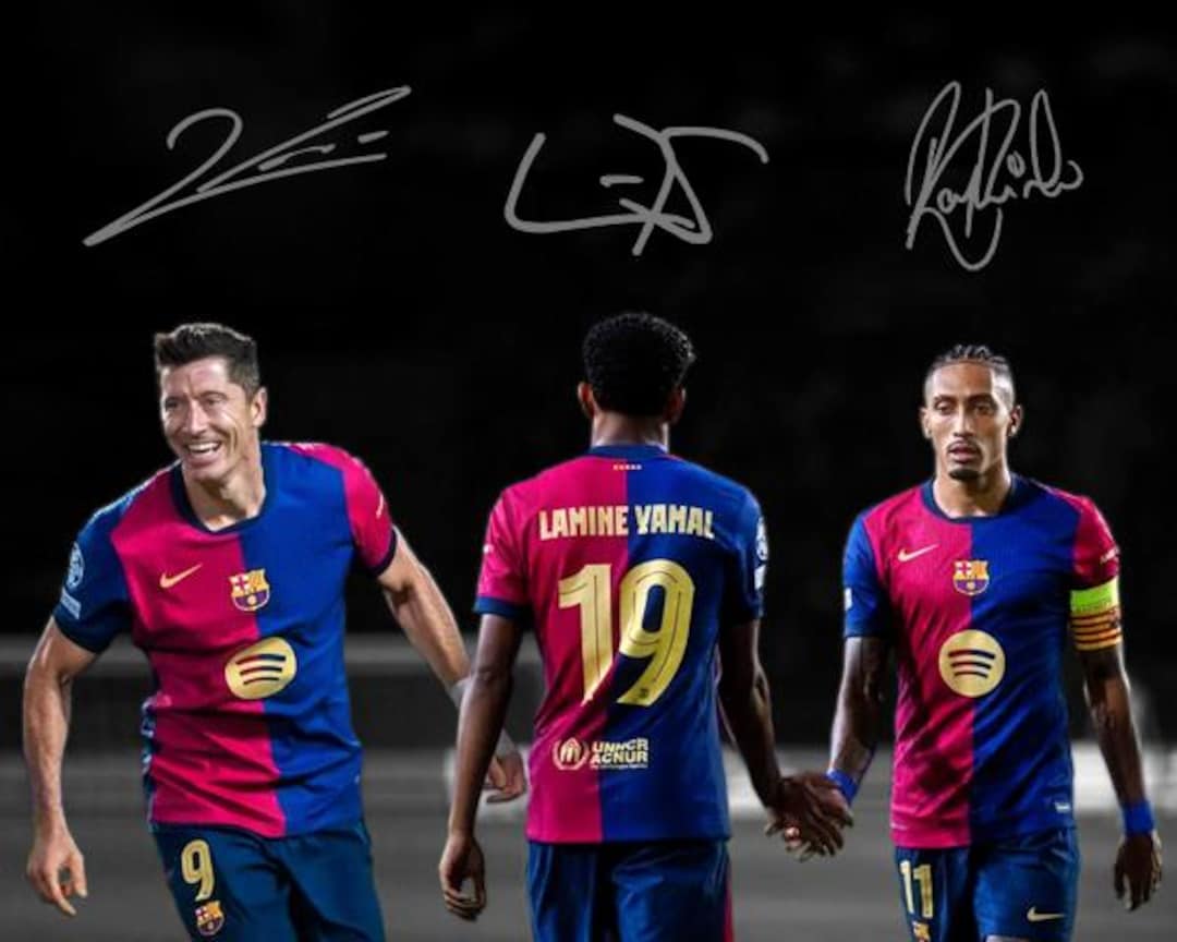 FCバルセロナ ハフィーニャ　直筆サイン入り写真 2L版 ラフィーニャ　ヤマル FCバルセロナ ハフィーニャ 直筆サイン入り写真 2L版