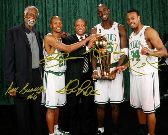Kevin Garnett Paul Pierce Ray Allen Bill Russell Doc River Boston