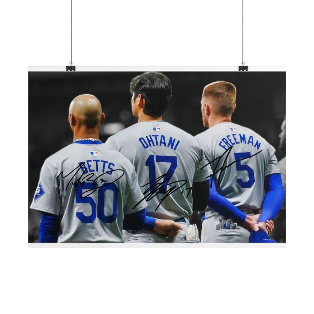 ムーキー・ベッツ、大谷翔平、フレディ・フリーマンのサイン入り
