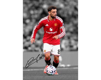 Bruno Fernandes Signed Digital Poster Wall Art Home Decor (Instant Digital Download)