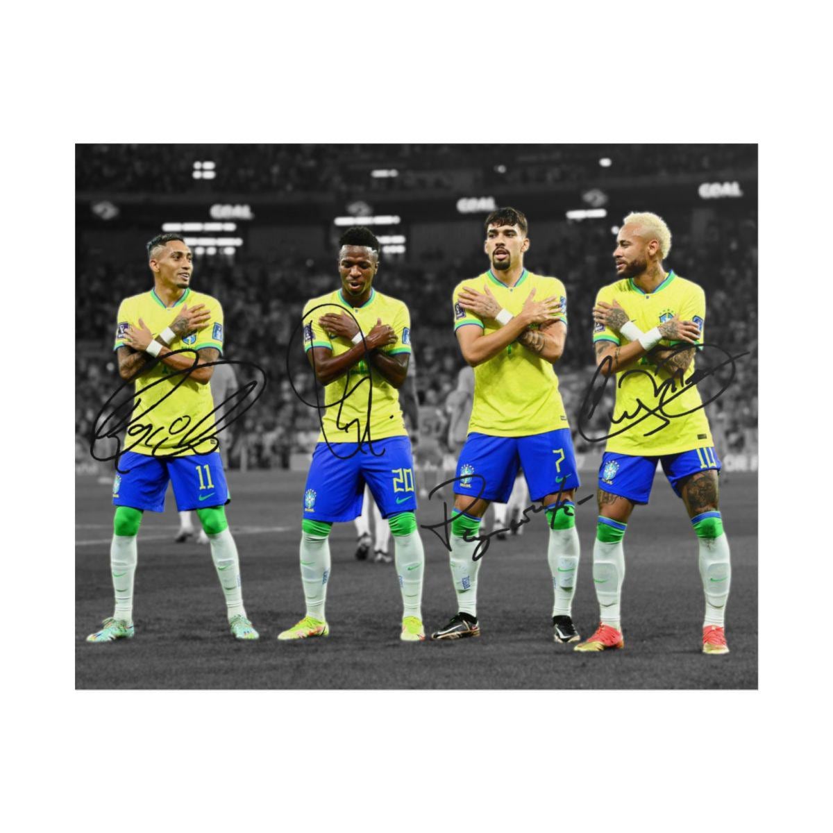 直筆サイン入り写真 ダウベルト・エンリケ ブラジルのサッカー選手 SA鑑定済 ネイマールJr.、ヴィニシウス・ラフィーニャ、ルーカス・パケタ