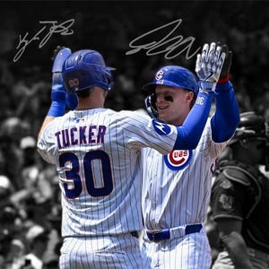Pete Crow-Armstrong Kyle Tucker Chicago Cubs Foto Autógrafo Impressão Pôster Arte de Parede Decoração de Casa