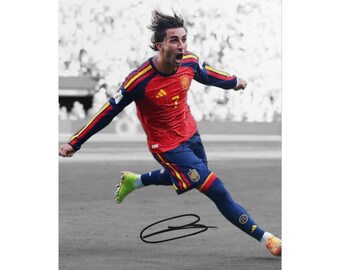 Gesigneerde foto van Ferran Torres, handtekening, print, poster, muurdecoratie voor thuis.