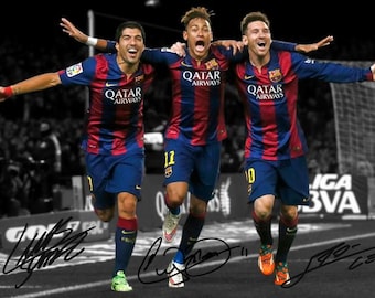Lionel Messi Neymar Jr. Luis Suarez Printable Poster Wall Art Home Decor Instant Digital Download