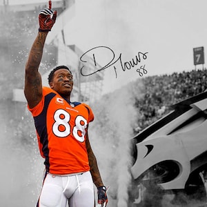 Demaryius Thomas Farewell Denver Broncos Signed Photo Autograph Print Poster Wall Art Home Decor
