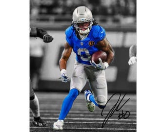 Jahmyr Gibbs Signed Photo Print Autograph Wall Art