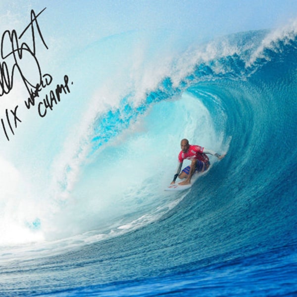 Kelly Slater 11X World Champions Surfing Signed Photo Autograph Print Poster Wall Art Home Decor