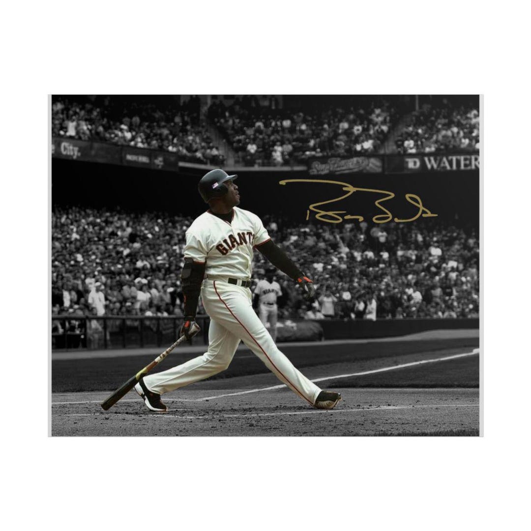 Barry Bonds Home Run Baseball Legend Signed Photo Print Autograph