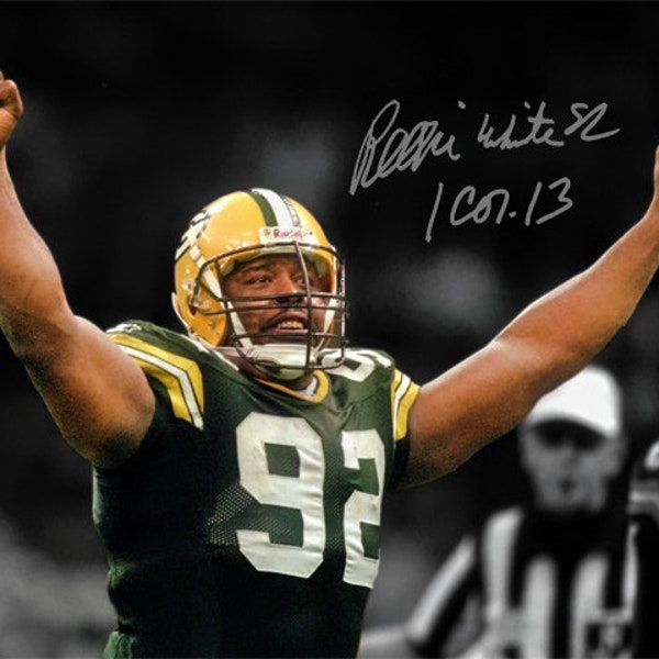 Reggie White Green Bay Packers HOF Signed Photo Autograph Print Poster Wall Art Home Decor
