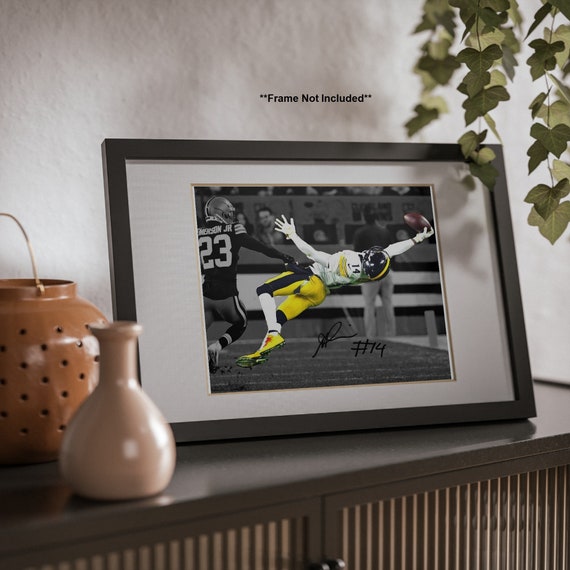 George Pickens Epic Catch Signed Photo Autograph Print Poster Wall