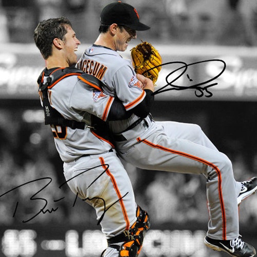 Buster Posey Tim Lincecum San Francisco Giants Signed Photo