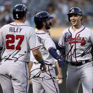 Matt Olson Austin Riley Dansby Swanson Atlanta Braves signiertEs Foto Autogramm Druck Poster Wandkunst Home Decor