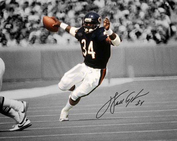 Walter Payton Chicago Bears HOF Signed Photo Autograph Print