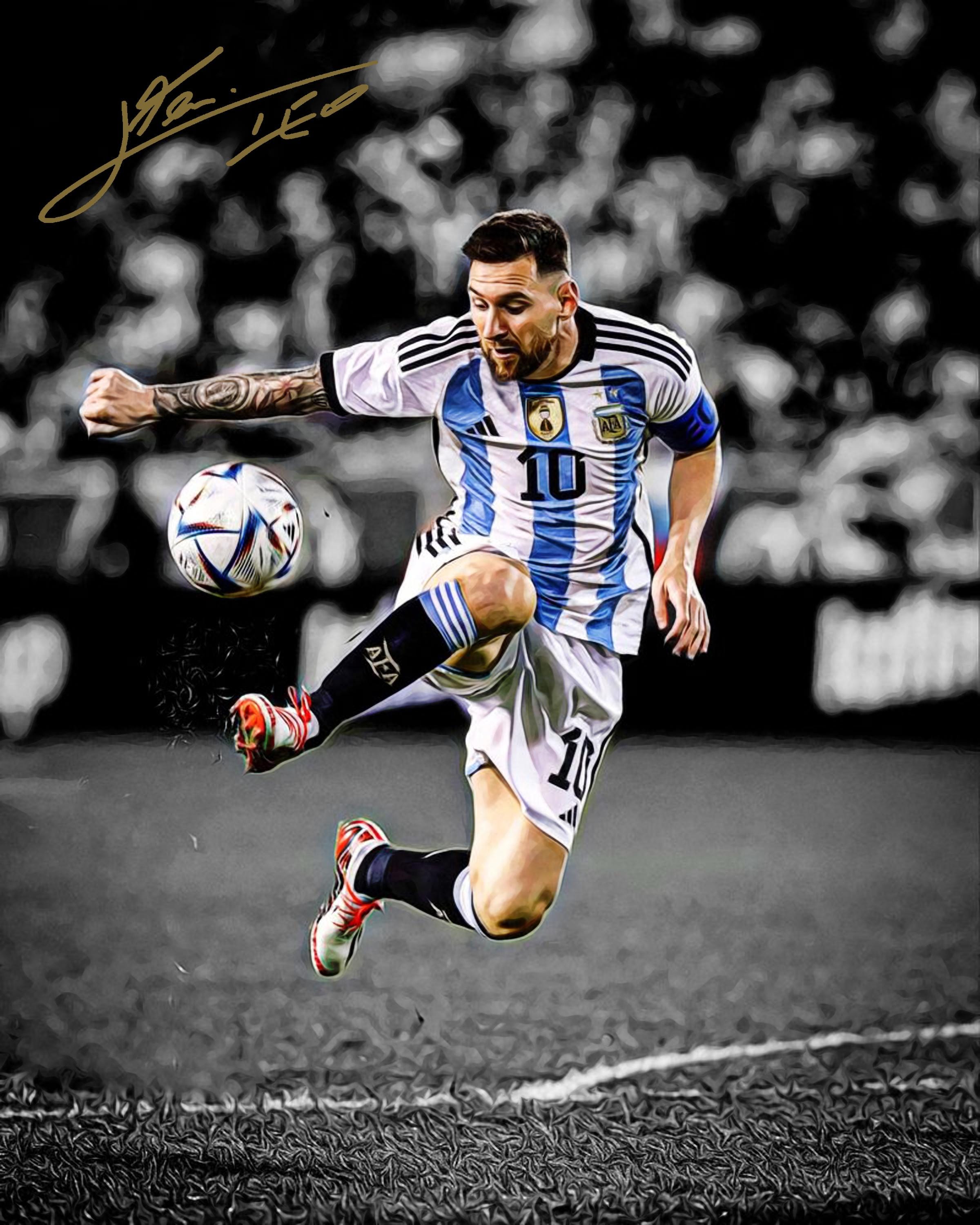 リオネル・メッシ アルゼンチン サッカー ヤギ サイン写真 サイン
