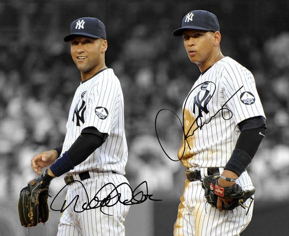 Derek Jeter Alex Rodriguez New York Yankees Legends Signed Photo