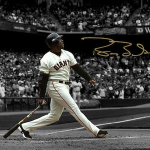 Barry Bonds San Francisco Home Run Legend Signed Photo Autograph Print Poster Wall Art Home Decor