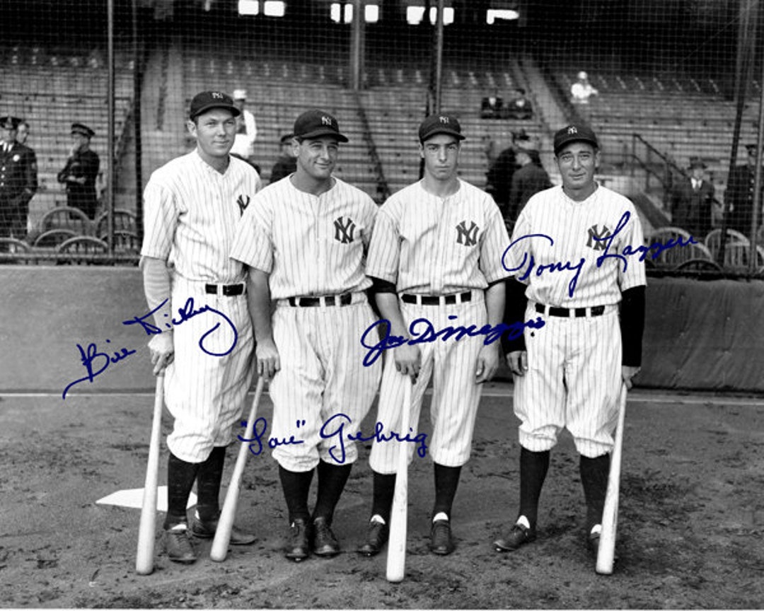 Bill Dickey Lou Gehrig Joe Dimaggio Tony Lazzeri New York Yankees