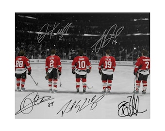 Patrick Kane Sharp Jonathan Toews Duncan Keith Brent Seabrook Signed Photo Print Autograph Wall Art