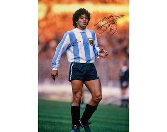 Diego Maradona Soccer Goat Signed Digital Poster Wall Art Home Decor (Instant Digital Download)