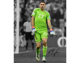 Emiliano Dibu Martinez Feestdans Gesigneerde Foto Autograaf Print Poster Muurdecoratie Woondecoratie