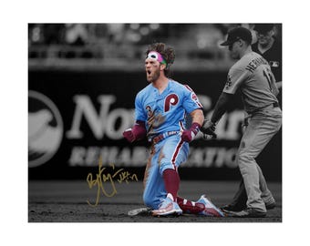 Bryce Harper Signed Photo Print Autograph Wall Art