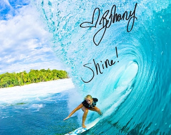 Póster con foto firmada y autógrafo de Bethany Hamilton, Soul Surfer "Shine", decoración para el hogar.