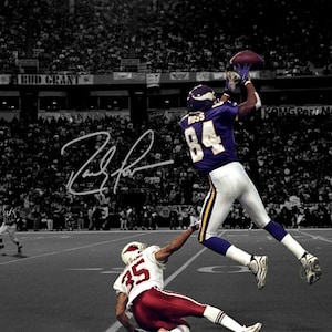 Randy Moss Minnesota Vikings Epic Catch Signed Photo Autograph Print Poster Wall Art Home Decor