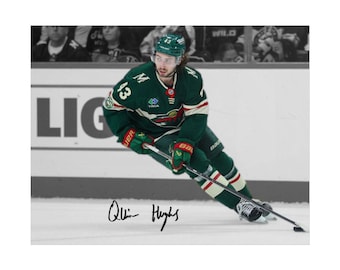 Quinn Hughes Signed Photo Print Autograph Wall Art