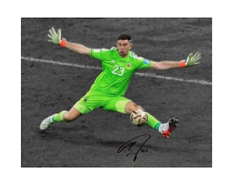 Emiliano Dibu Martinez "the Save" Signed Photo Print Autograph Wall Art