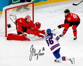Jack Hughes the Golden Goal Signed Photo Autograph Print Poster Wall Art Home Decor