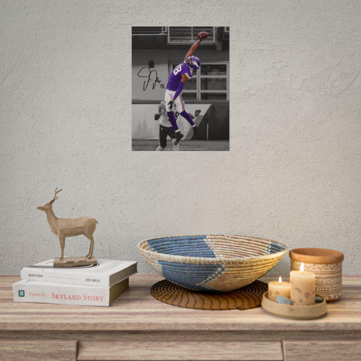Justin Jefferson Unreal One-handed Catch Signed Photo Print
