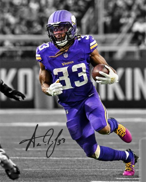 Aaron Jones Minnesota Vikings Signed Photo Autograph Print Poster