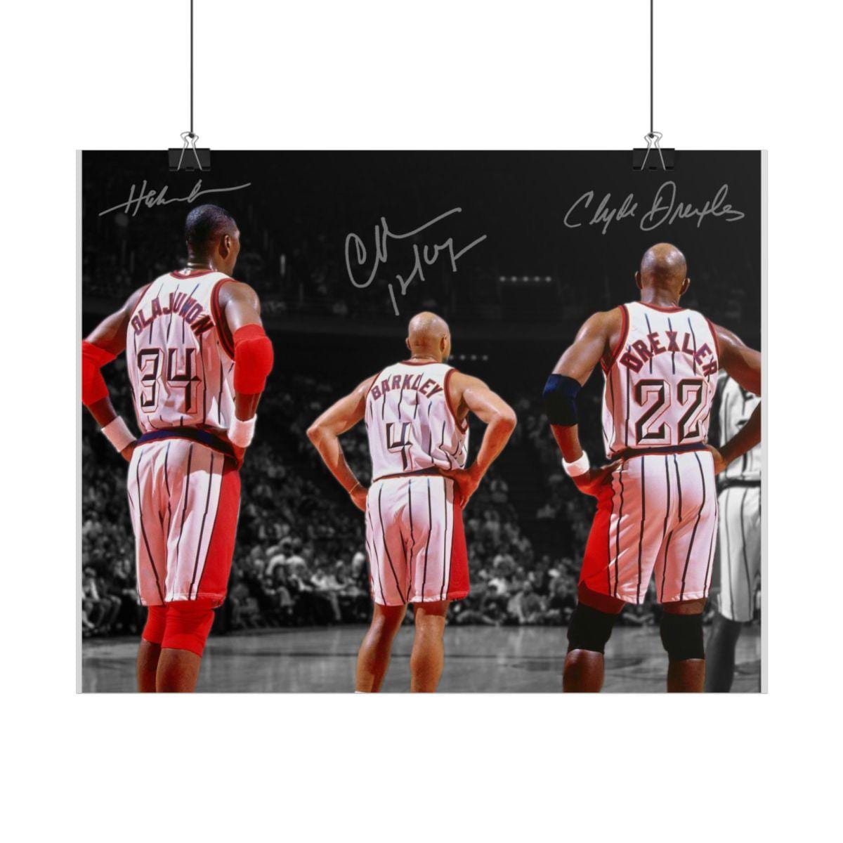 Hakeem Olajuwon Clyde Drexler Charles Barkley Basketball Legends