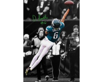 DeVonta Smith Epic Catch Signed Digital Poster Wall Art Home Decor (Instant Digital Download)