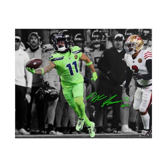 Jaxon Smith Njigba Epic One Handed Catch Signed Photo Autograph