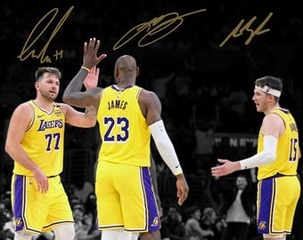 Póster imprimible de Austin Reaves, Luka Doncic y LeBron para decoración del hogar (descarga digital instantánea)