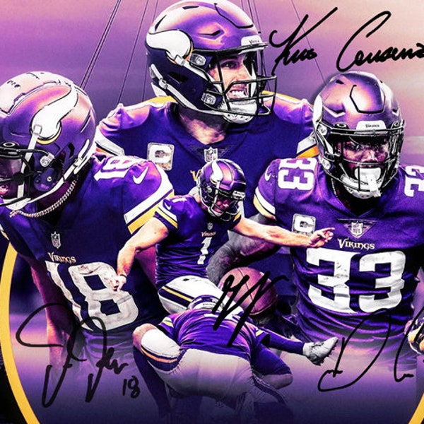 Autograph Justin Jefferson Poster Etsy