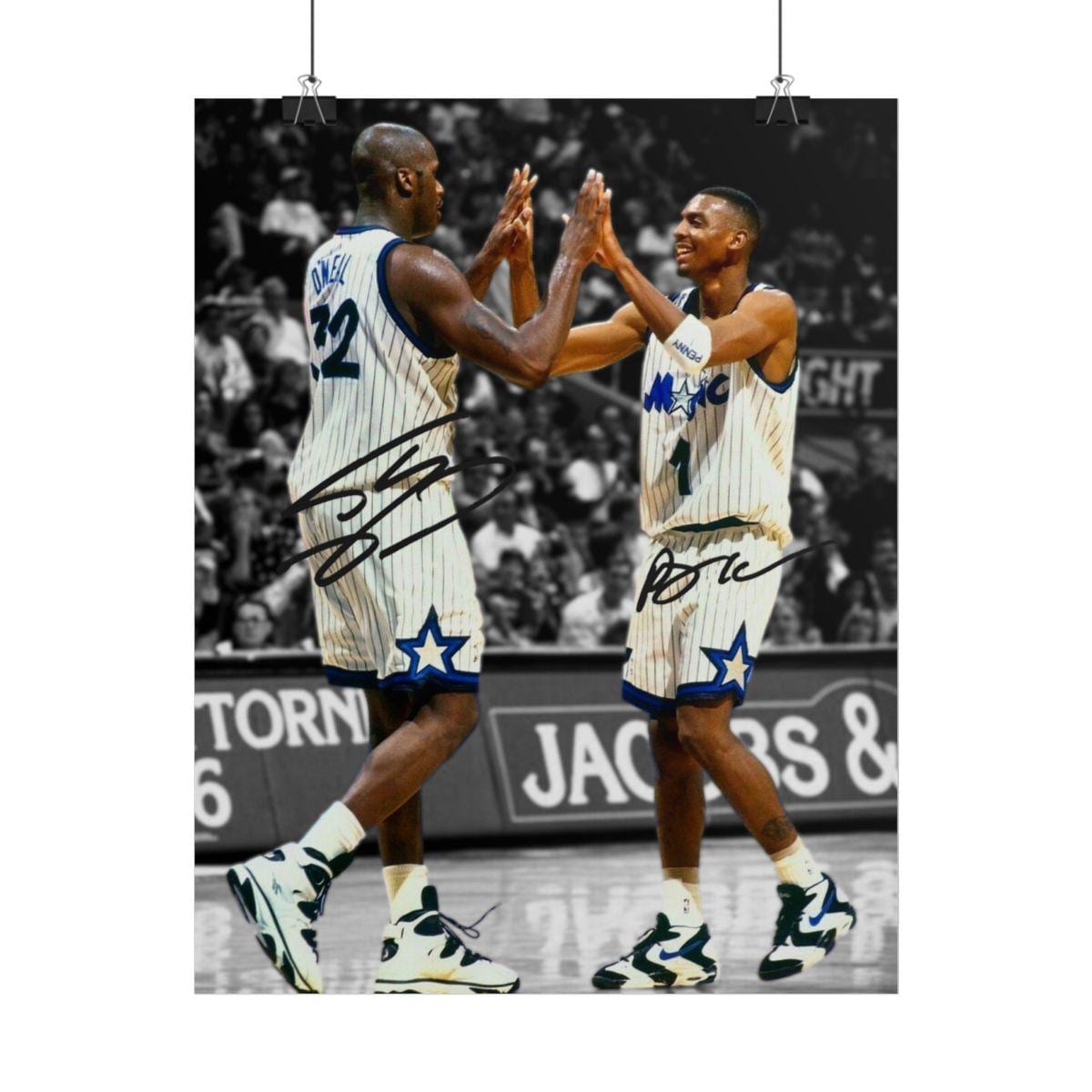 Shaquille O'neal Penny Hardaway Signed Photo Print Autograph Wall