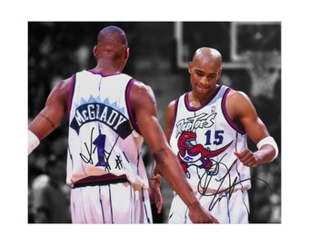 Vince Carter Tracy McGrady Signed Photo Autograph Print Poster Wall Art Home Decor