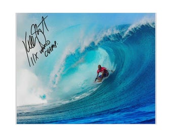 Kelly Slater 11X World Champions Surfing Signed Photo Print Autograph Wall Art