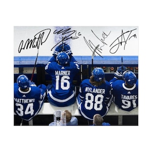 Mitch Marner Auston Matthews William Nylander John Tavares Signed Photo Print Autograph Wall Art