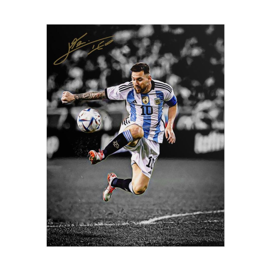 リオネル・メッシ アルゼンチン サッカー GOAT サイン入り写真 サイン