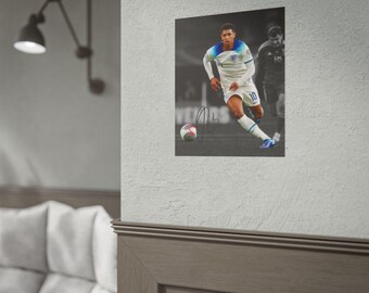 ジュード・ベリンガム直筆サイン入り写真プリント サイン入り壁掛け