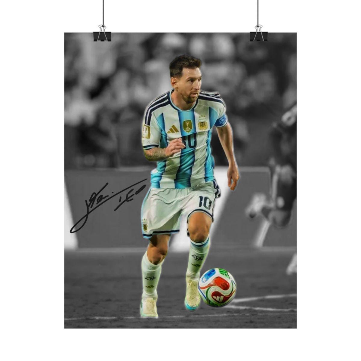 Lionel Messi Soccer Goat Signed Photo Print Autograph Wall Art - Etsy