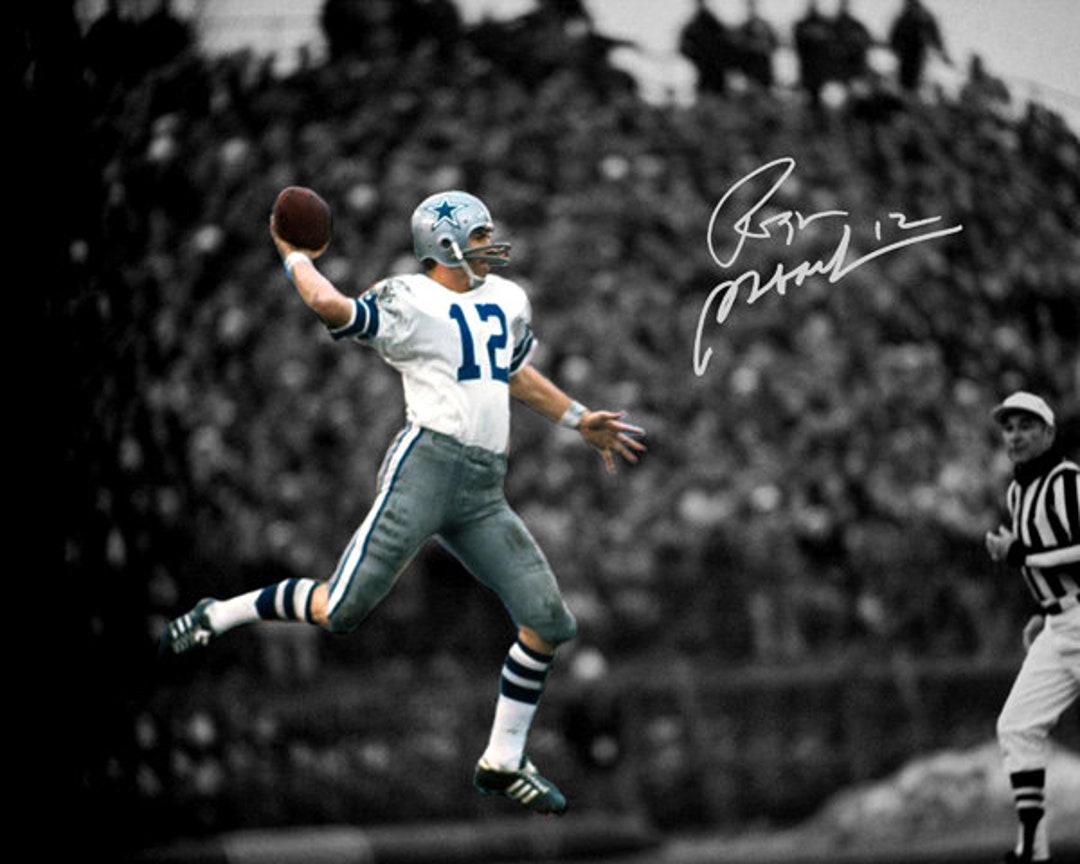 Roger Staubach Dallas Cowboys Signed Photo Autograph Print Poster Wall