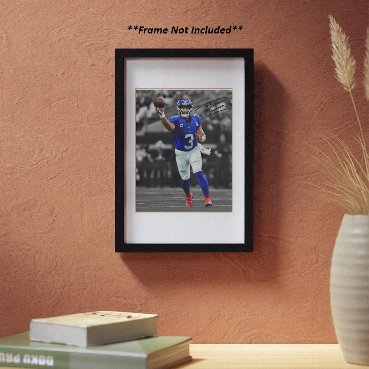 Russell Wilson Giants Signed Photo Autograph Print Poster Wall Art