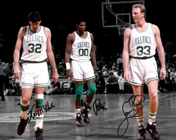 Larry Bird Kevin Mchale Robert Parish Boston Celtics Big 3 Signed