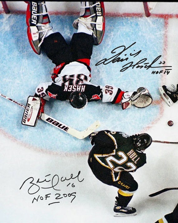 Dominik Hasek Brett Hull Sabres Stars Signed Photo Autograph Print